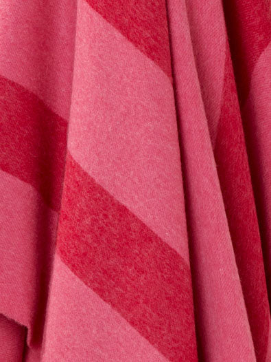 Stripe Pink 100% Merino Throw