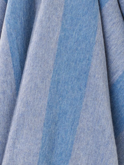 Stripe Blue 100% Merino Throw