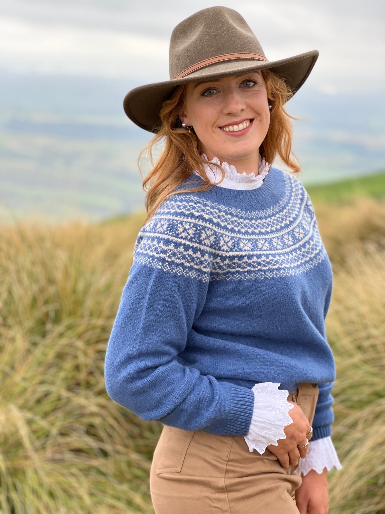 Harley Merino Soft Denim &amp; Agate Jumper - Exquisite Wool Traders